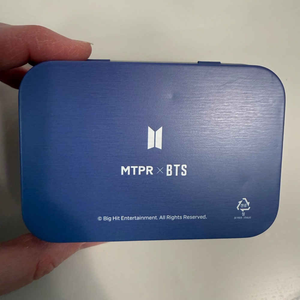 MTPR x BTS KPOP Contact Lens Case Tin Set with Photocards Korean Official - Picture 4 of 8